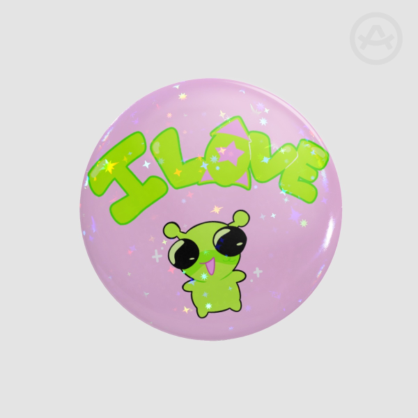 I LOVE ALIENS - Button badge