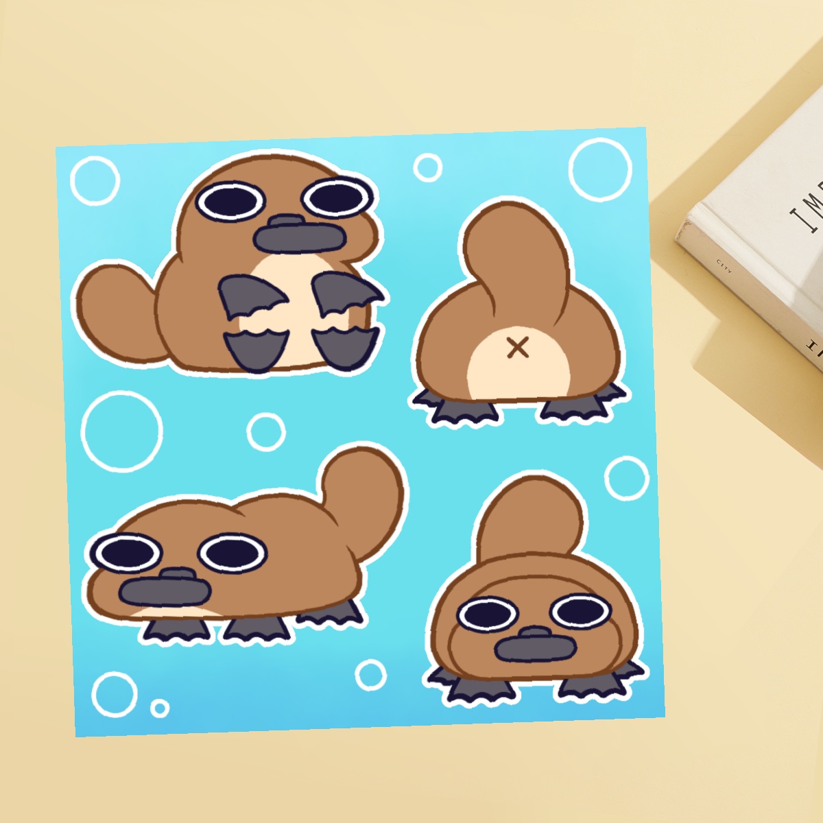 Platypus Stickers Sheet