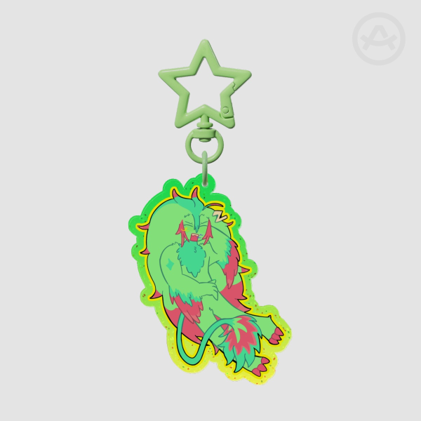 Alien couple - Melon sleeping Keychain