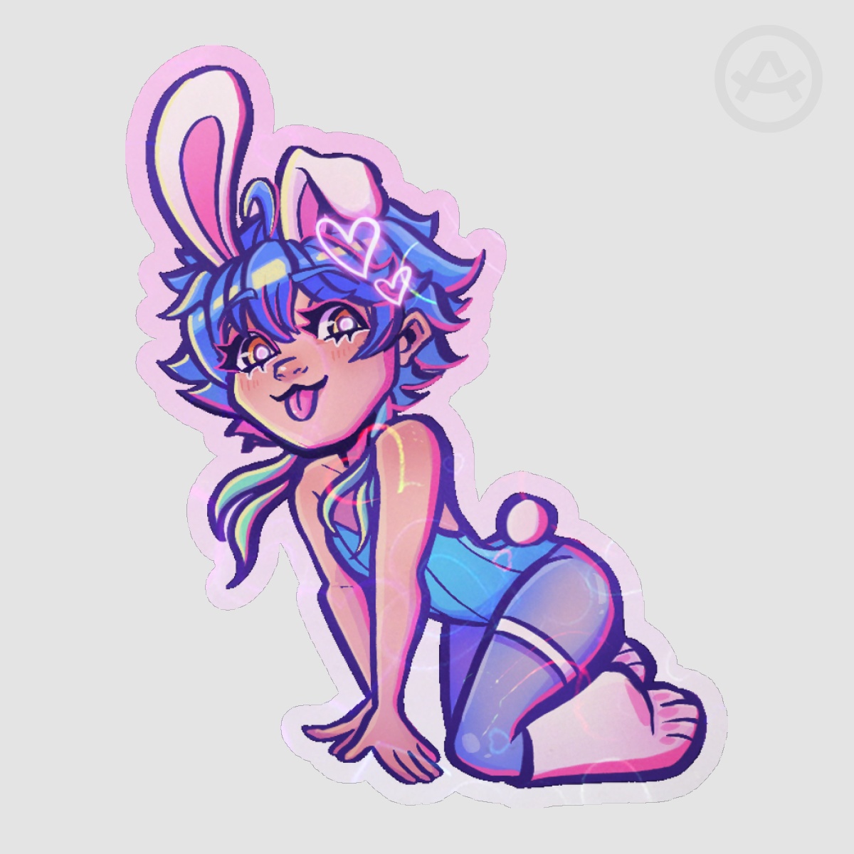 Ao"Bun" Heart Holo Sticker Ver. 2