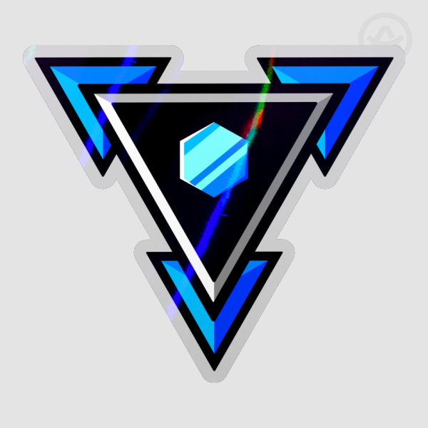 Glitchycore Logo Die Cut Holo Stickers