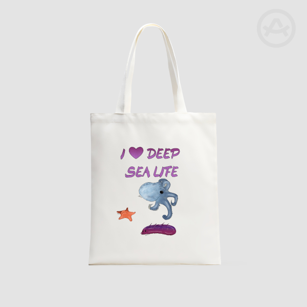 I love deep sea life Canvas Tote Bag - 13.7″x15.7″(35x40cm)
