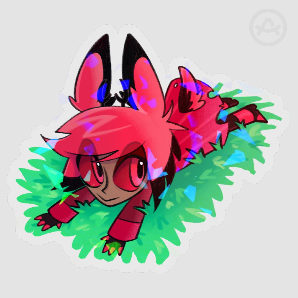 Grass Alastor Clear Sticker