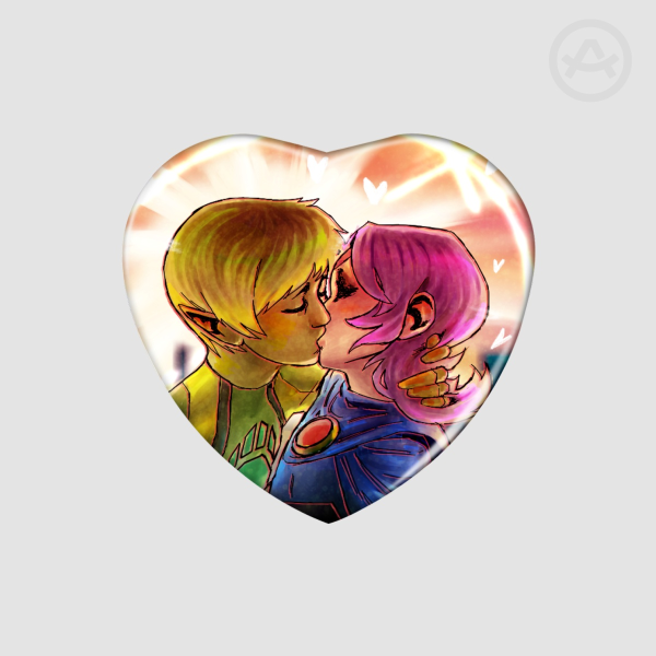 Heart Shape Holographic Badges