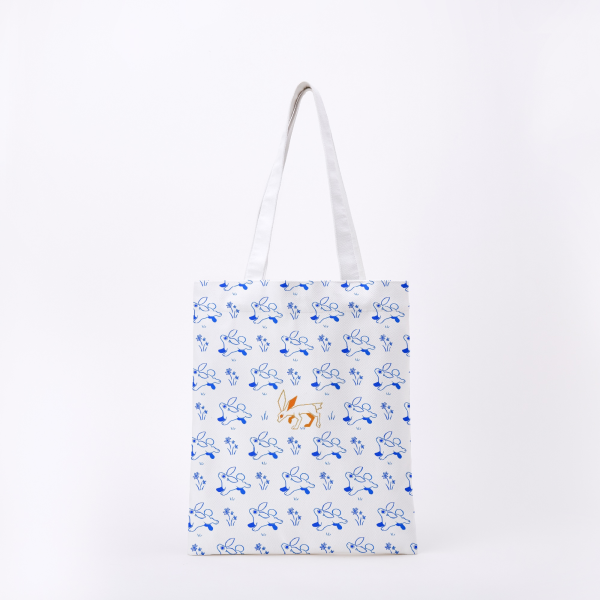 Leaping out [Orange]- Fullprint Canvas Tote Bag
