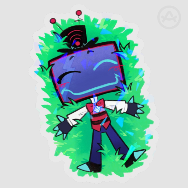 Grass Vox Clear Holo Sticker