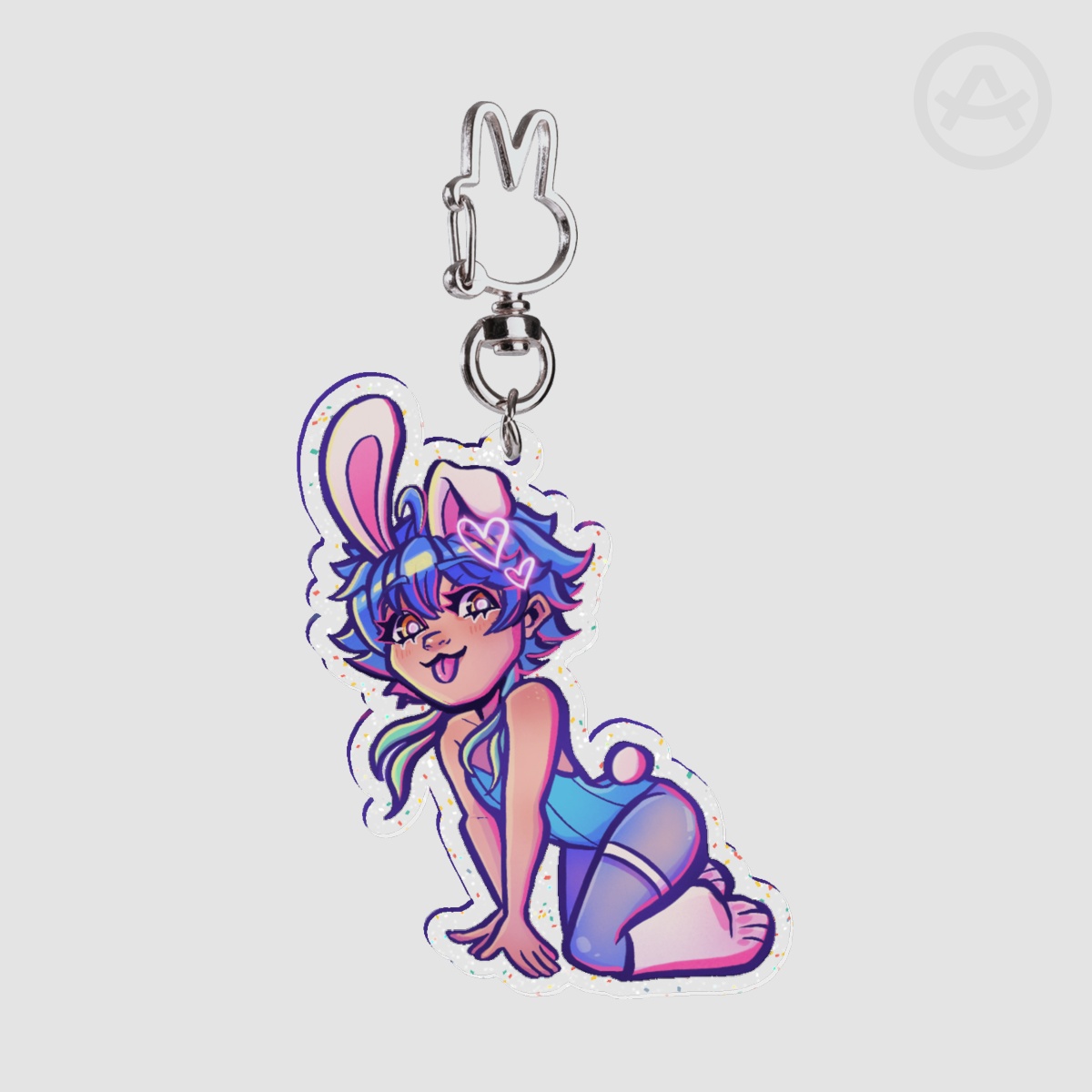 Ao"Bun" Glitter Keychain Ver. 2