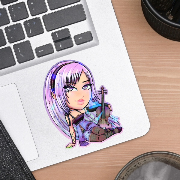 Purple Diamond Luka - Holographic Broken Glass Sticker