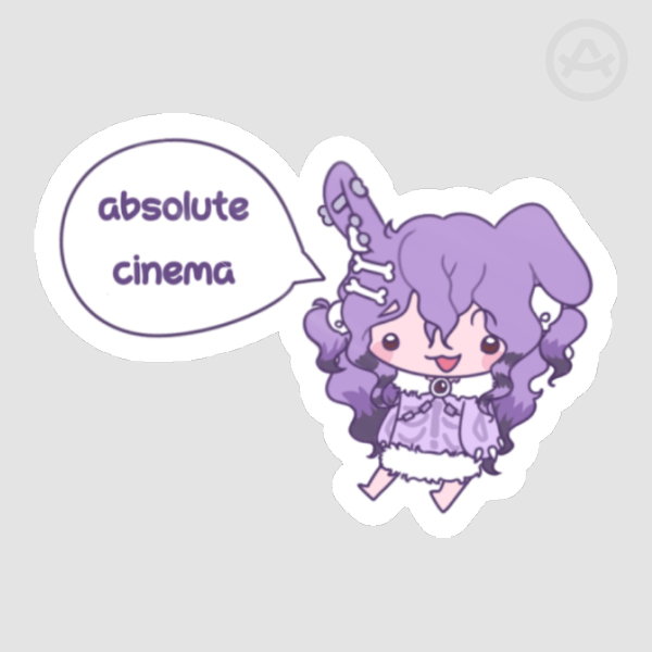 5cm Filunie Sticker "absolute cinema"