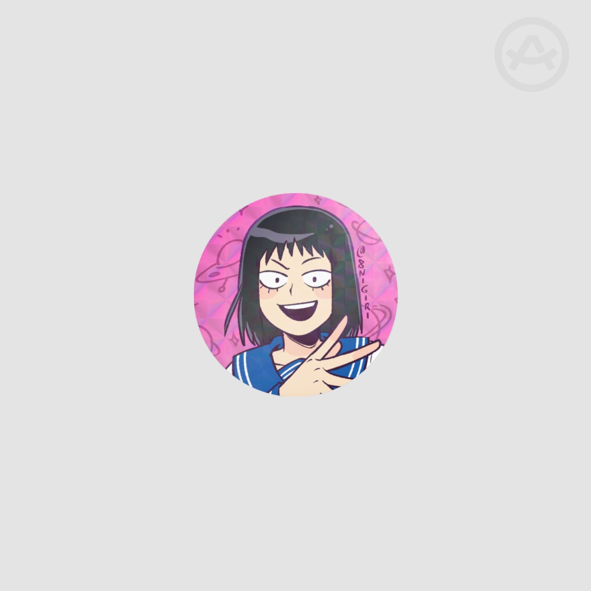 Tome Holo Button Pin