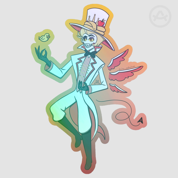 Lucifer Clear PET Vinyl Die Cut Sticker