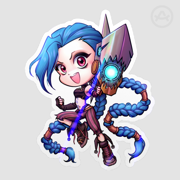 Jinx Holographic Sticker