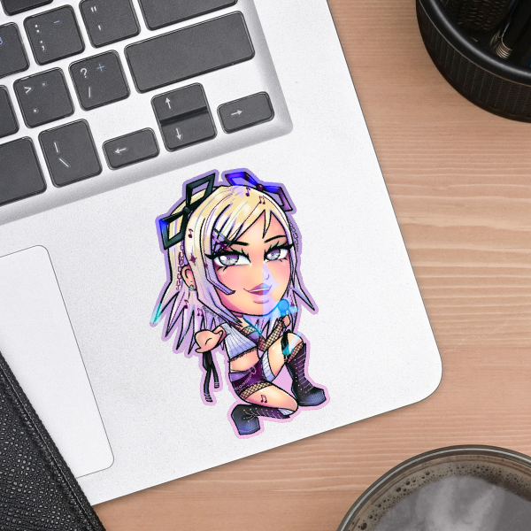 Purple Diamond Rin - Holographic Broken Glass Sticker