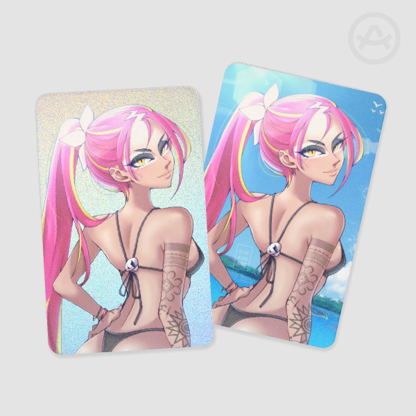 Summer Plumeria Holo Photocards