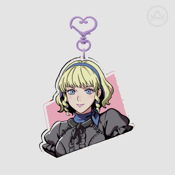 Noble Lady Glitter Acrylic Keychain