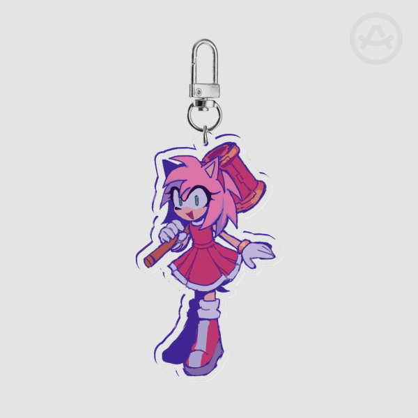 Amy Rose Clear Acrylic Keychain