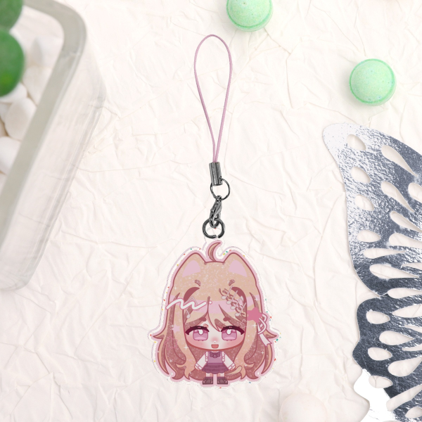 Kaede Akamatsu Glitter Acrylic Keychain