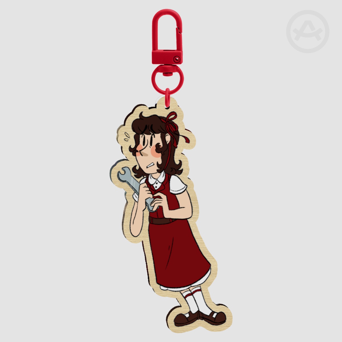 Lil Violet - Wood Keychain