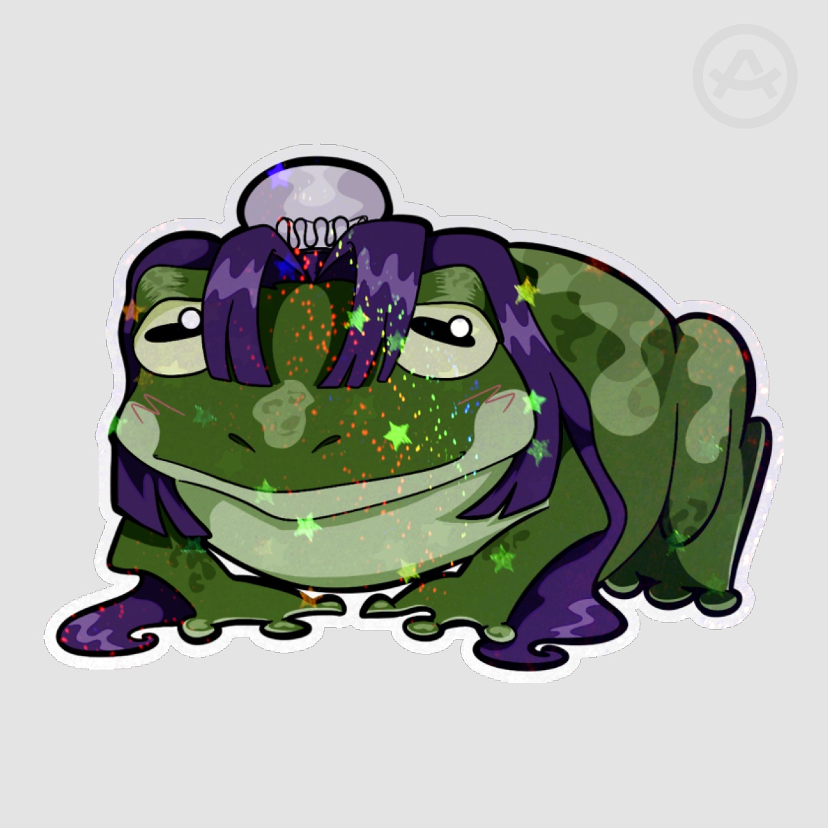 Frog Jinshi Sparkle Sticker