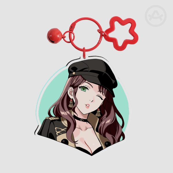 Flirty Songstress Clear Acrylic Keychain