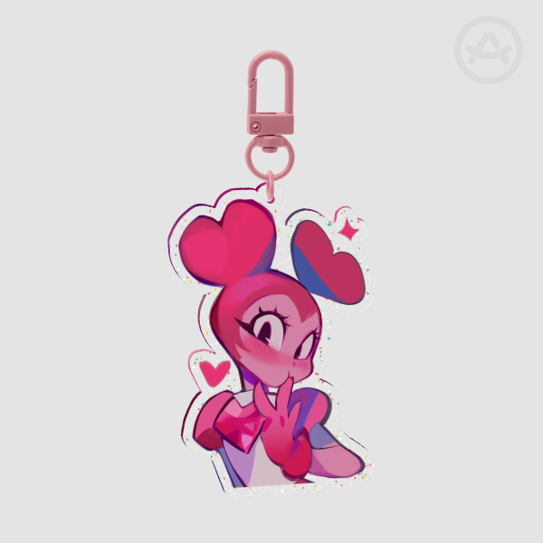 Spinel Glitter Acrylic Keychains