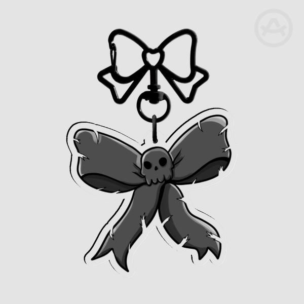 Skull ribbon Keychain