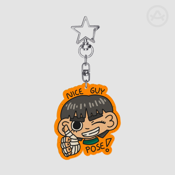 Bushy Brow Glitter Keychain