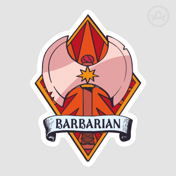 Barbarian Badge Sticker