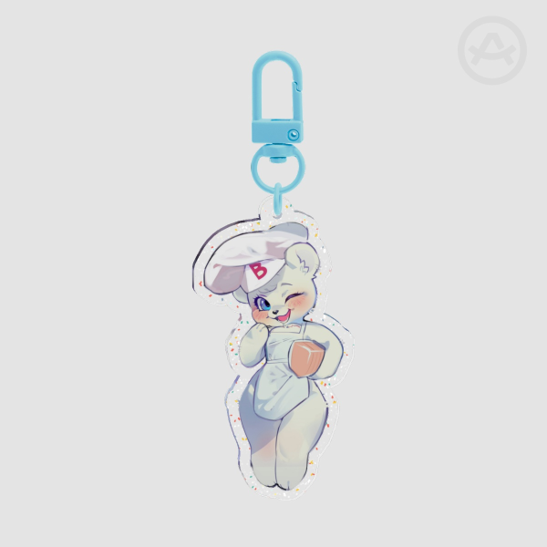 Osito Bimbo Glitter Acrylic Keychains