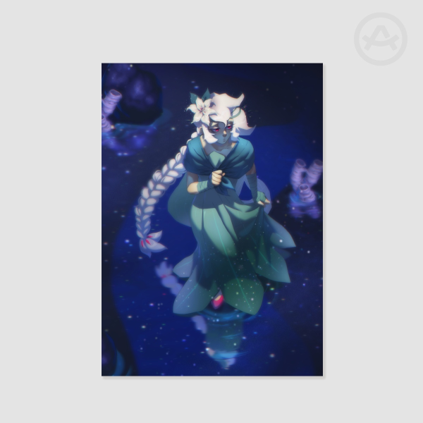 White Lily Cookie Print