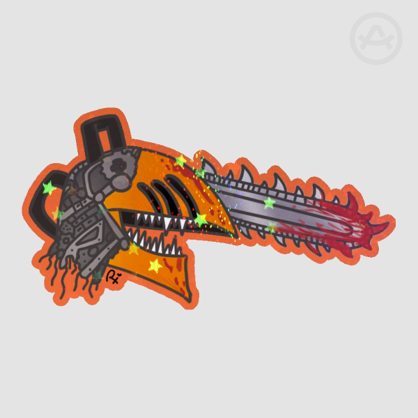 Chainsaw man Holographic Sticker