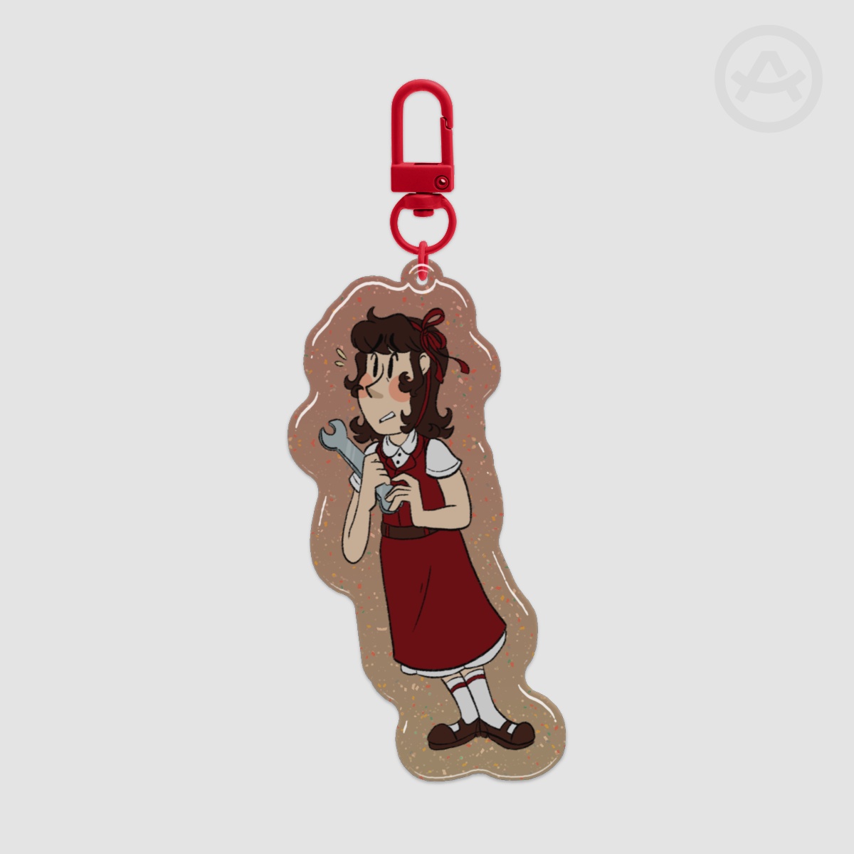 Lil Violet - Glitter Epoxy Acrylic Keychain