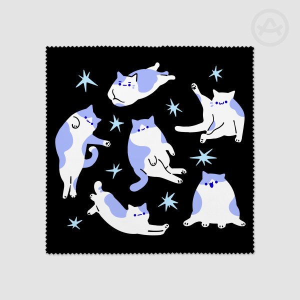 Derpy Cats x Stars Microfiber Lens / Glasses Cloth