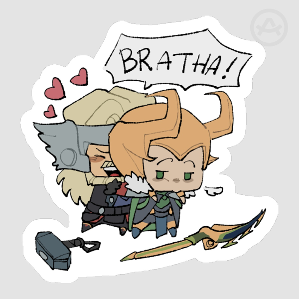Thor and Loki Cut Stickers