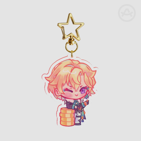 aventurine | honkai star rail clear acrylic keychain
