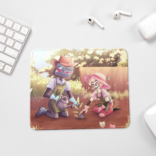 Gardening Vox and Lucifer Square Mouse Pad