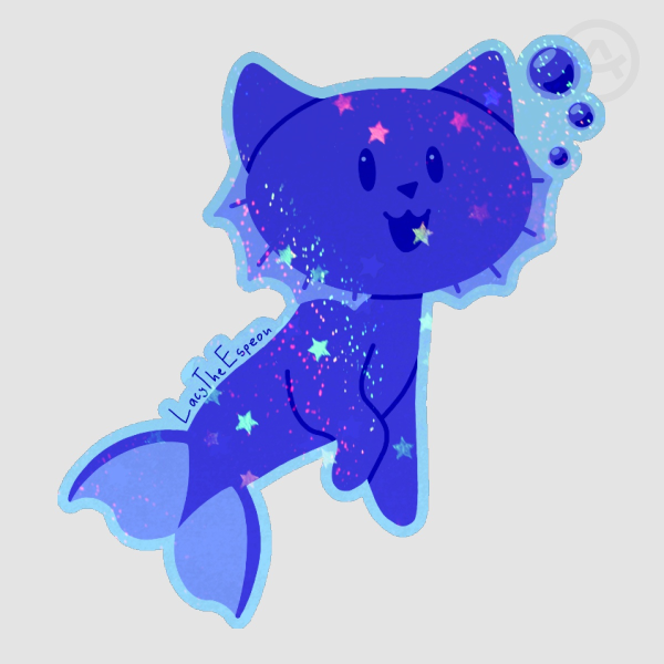 Deepsea Indigo sticker(Rainbow Cats)
