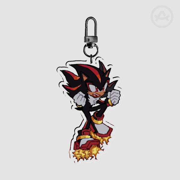 Shadow the Hedgehog Clear Acrylic Keychain