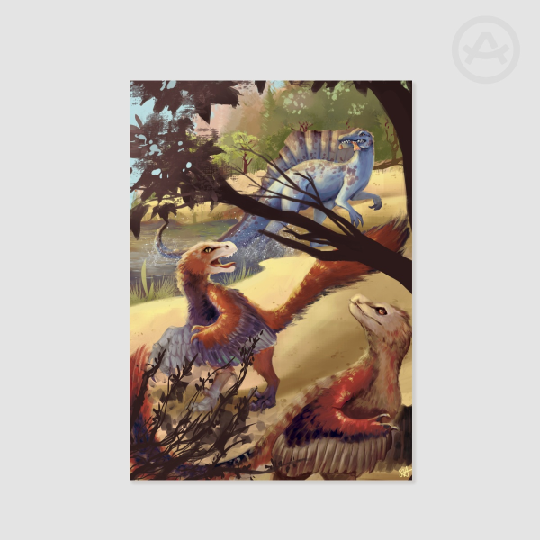 Raptors vs Spino Poster