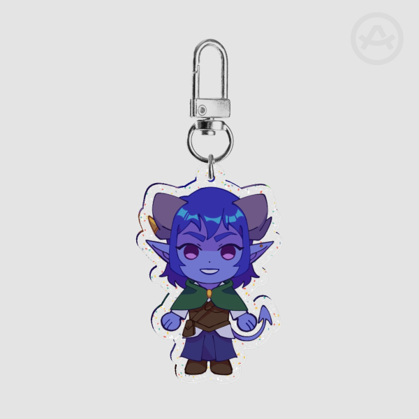 Jester Glitter Acrylic Keychain