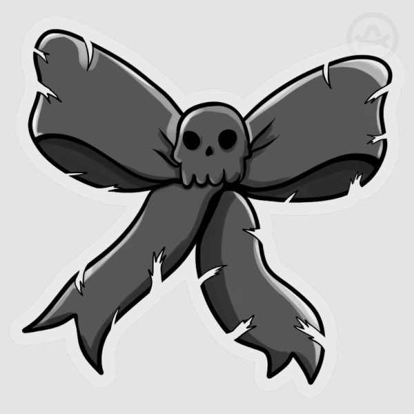 Skull ribbon Sticker