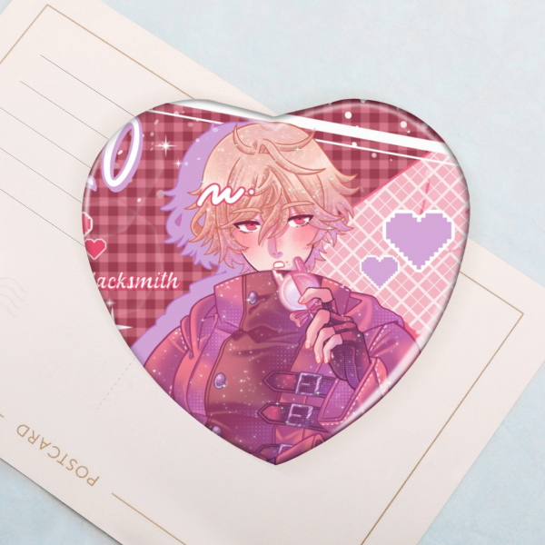 Sonosuke Izayoi Heart Shape Holographic Badge