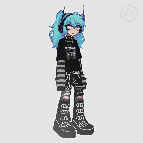 Alt #2 Hatsune Miku Transparent Sticker