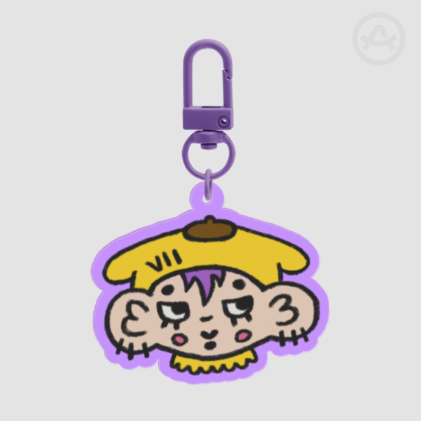 Pompompurin x Benni Purple Edge Keychain