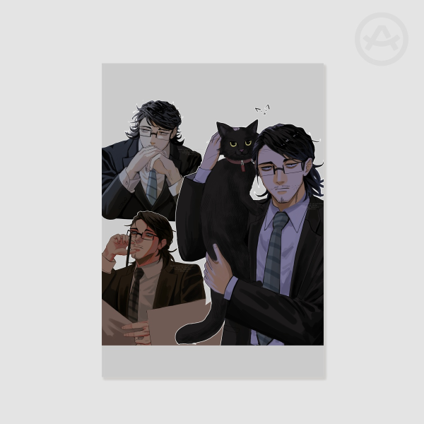 Aizawa Shouta in suits & glasses print