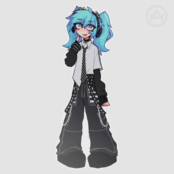 Alt Hatsune Miku Transparent Sticker