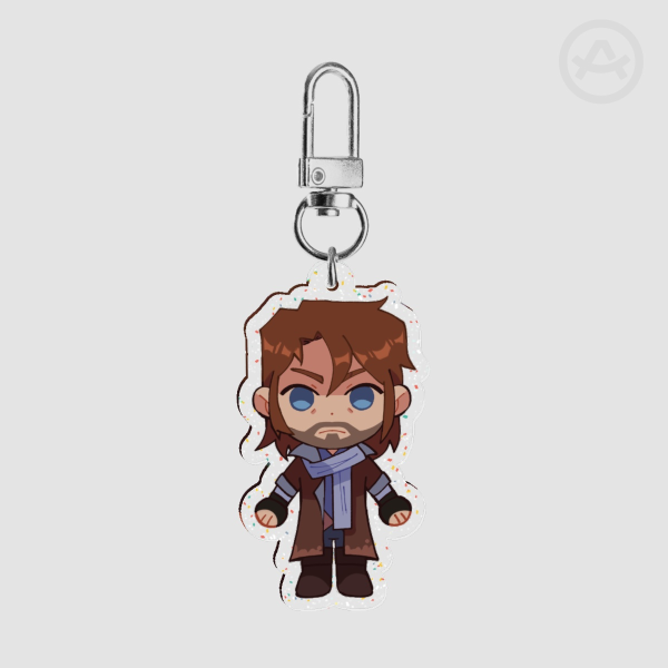 Caleb Glitter Acrylic Keychain