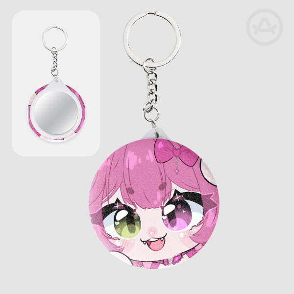 liefiemay Plush Badge Mirror Keychain