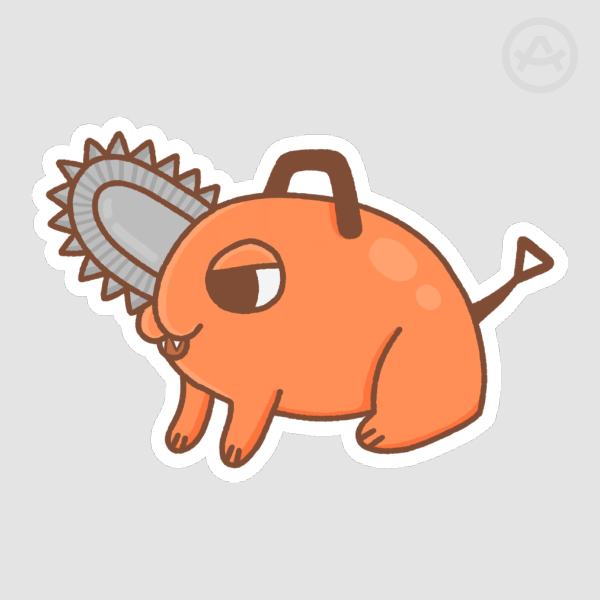 Smug Pochita Sticker (soft to touch)