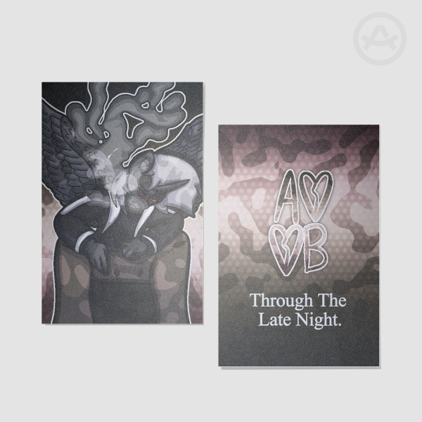 "Through The Late Night." Postcard